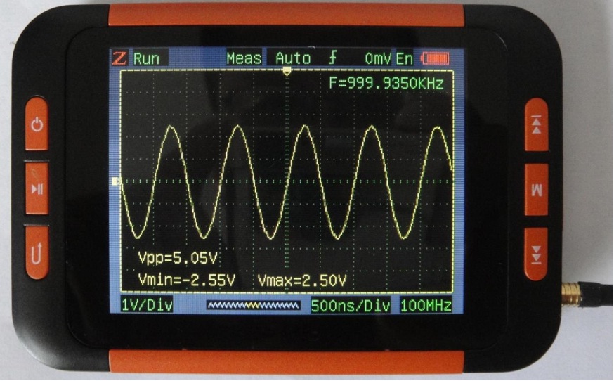 最大采樣率：200MS/s 通道：1 帶寬：40MHz 垂直分辨率：8位 輸入范圍：10mV-5V;-5V~+5V（探頭X1）（10mV-10V,1,2,5步進）100mV-50V;-50V~+50V（探頭X10）
 
